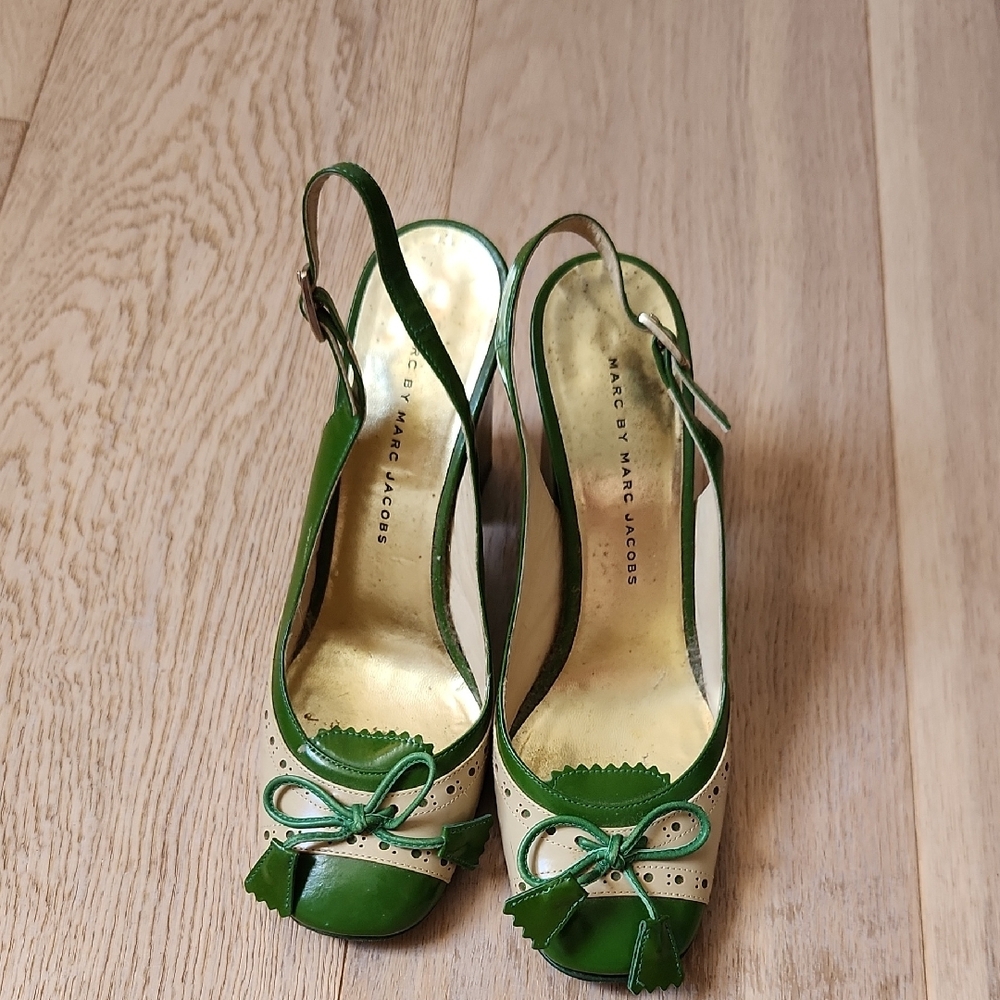 Marc by Marc Jacobs Green and Cream Women's Shoes